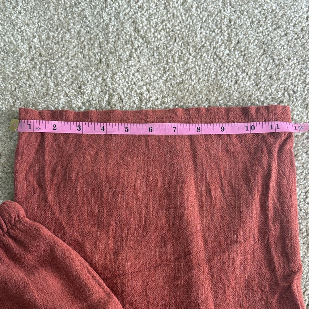 Rust Red Wide-Leg Pants - Picture 3 of 4